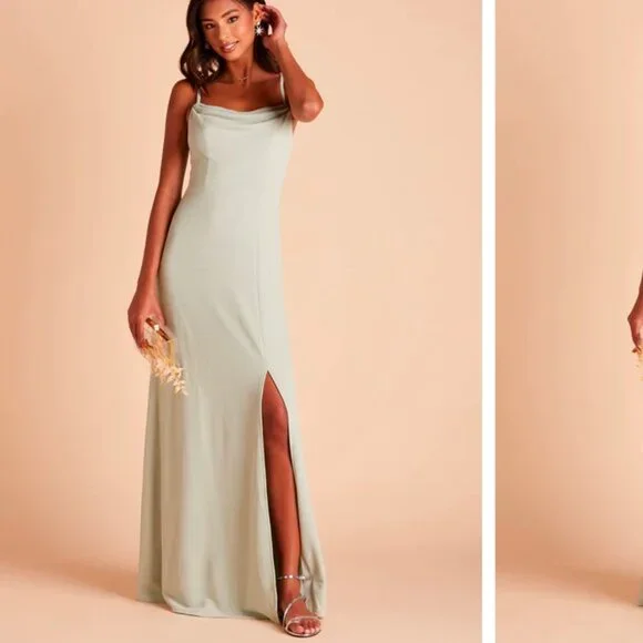joanna bridesmaid dresses Jester Red Chiffon V-Neck Bridesmaid Dress A-Line Midi